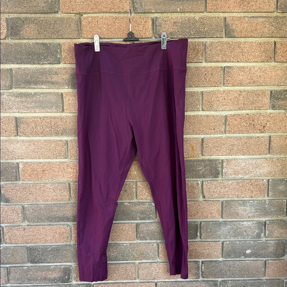 Girlfriend Collective Plum High Rise Compressive Leggings Size 5X